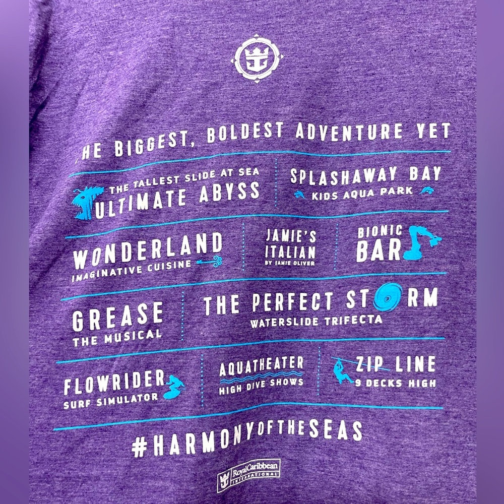 Royal Caribbean Harmony of the Seas 2016 Inaugural sailing shirt